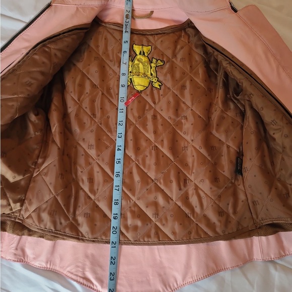 ICON Moto Leathers SMALL Motorcycle Jacket Pink Leather Full Zip Lined - Picture 5 of 10